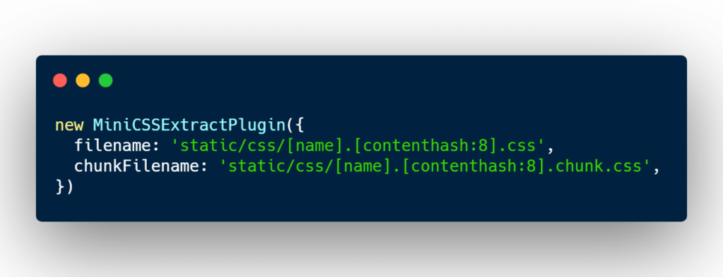 Mini CSS extract plugin webpack configuration