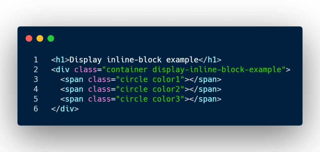 Display inline-block HTML structure