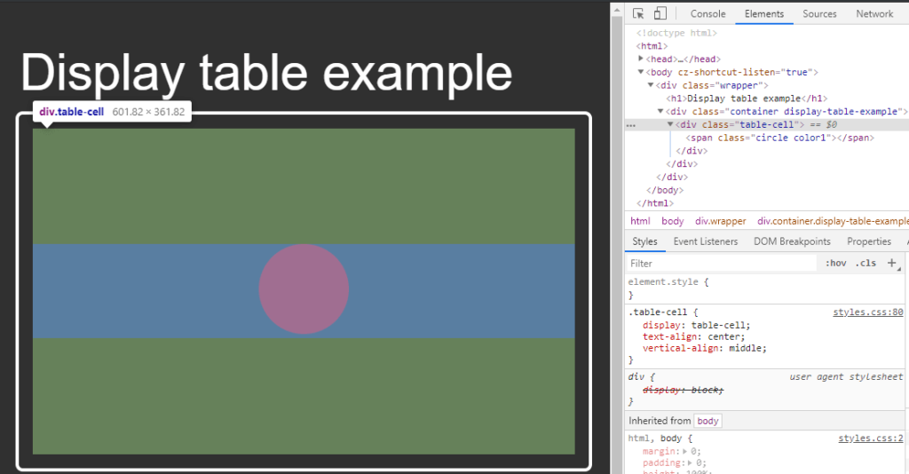 Css Display Table 中央 goldpoxxy