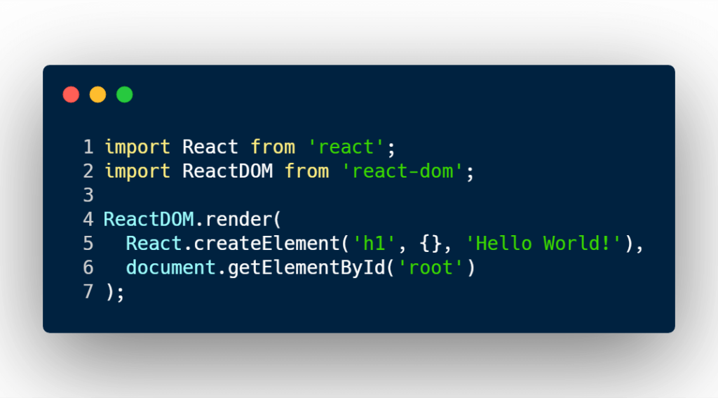 React hello world app