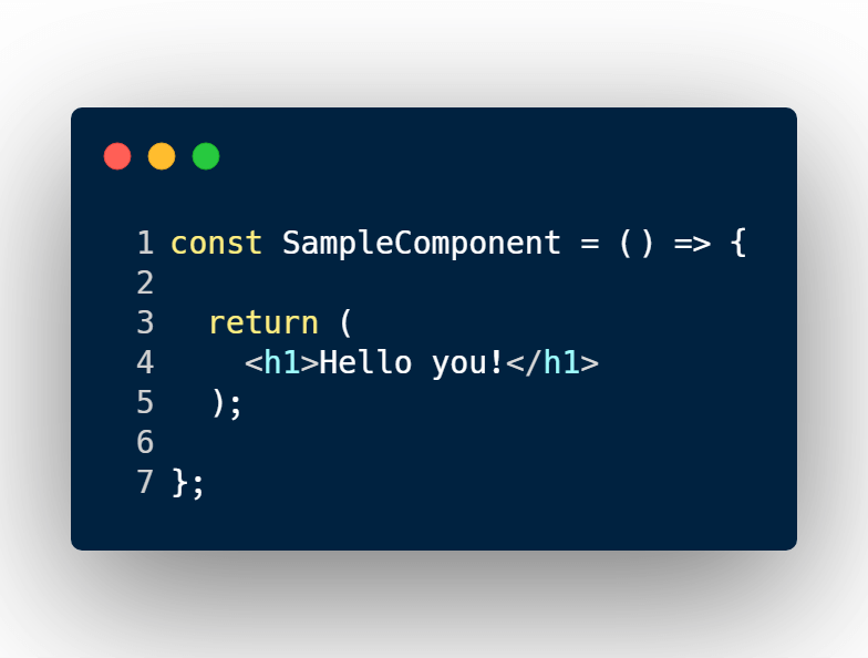 React render. no conditional example