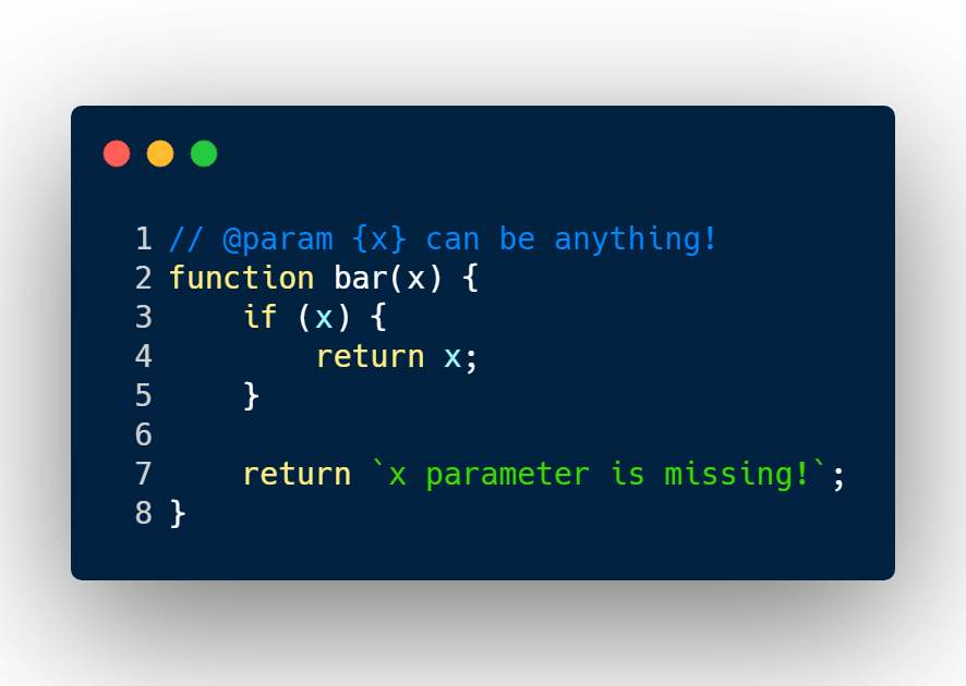 A dynamically type function in JavaScript.