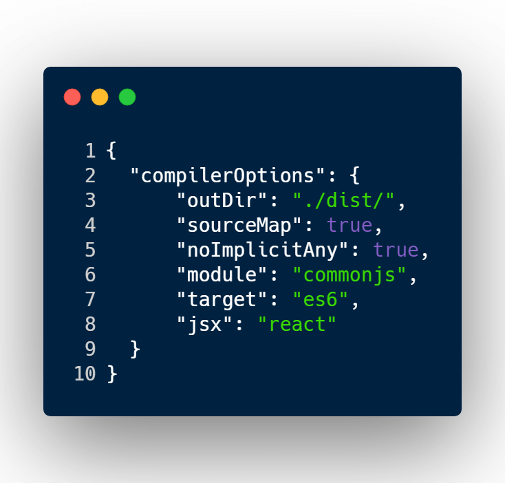 tsconfig.json example