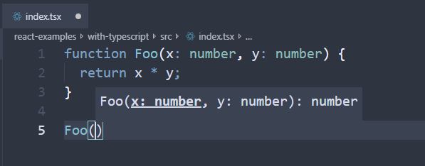 VS Code IntelliSense tracking parameters that are used