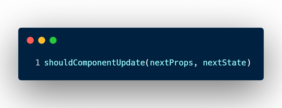 nextProps and nextState  arguments in React shouldComponentUpdate