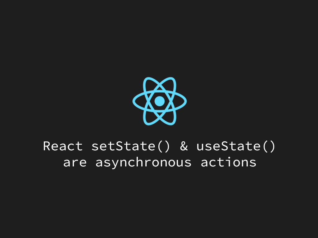 setState header with react logo above