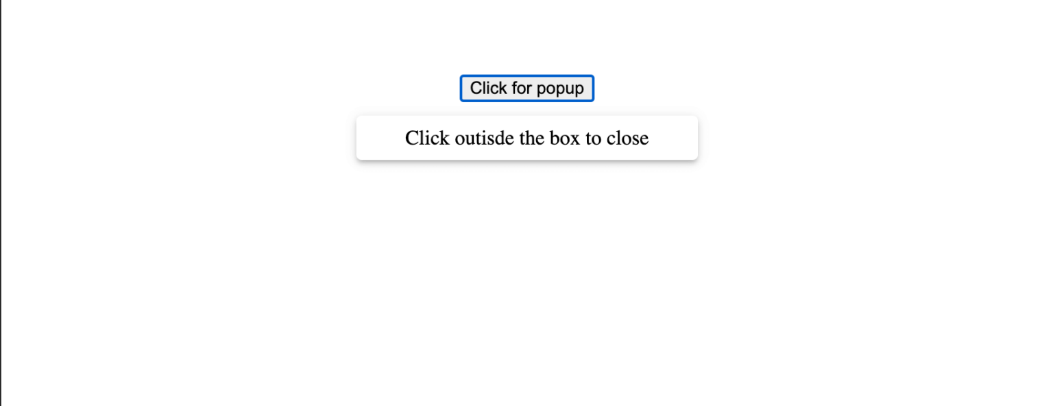 How to close popup by clicking outside with JavaScript
