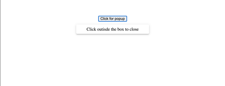 How to close popup by clicking outside with JavaScript